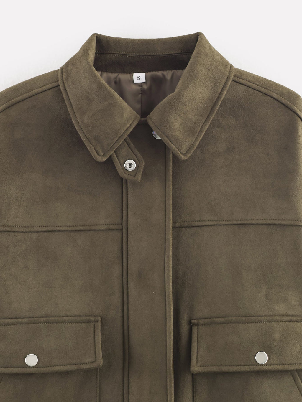 Women's new fashion casual suede texture lapel jacket Coat