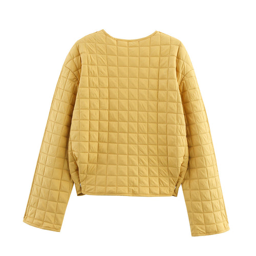 Women 2025 New Oversized plaid cotton coat