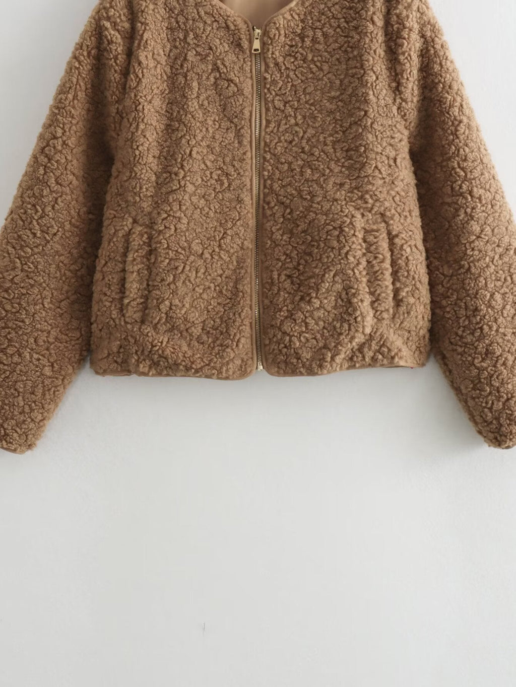 Women 2025 New Fleece zip-up jacket